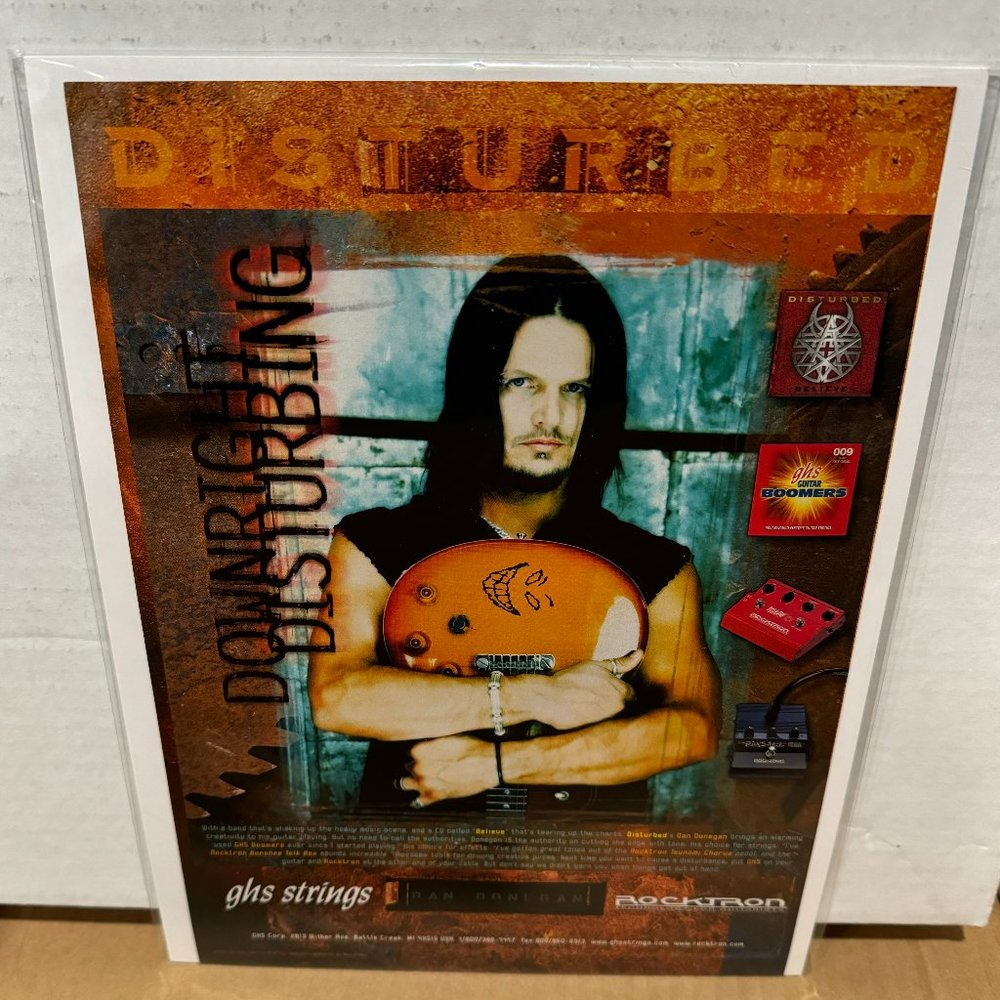 Dan Donegan of Disturbed - GHS Strings - 2003 Print Advertisement